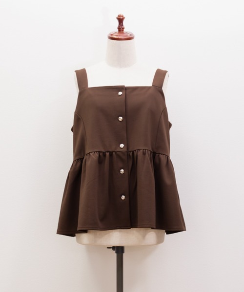 CLETTE(クレット)の「CLETTEオリジナルリップルビスチェ&ワイドパンツセットアップ(ワンピース・レディース・ブラック/チャコールグレー/ブラウン・4L/3L/LL)」の16枚目の写真
