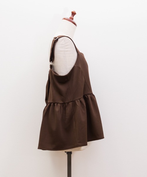 CLETTE(クレット)の「CLETTEオリジナルリップルビスチェ&ワイドパンツセットアップ(ワンピース・レディース・ブラック/チャコールグレー/ブラウン・4L/3L/LL)」の17枚目の写真