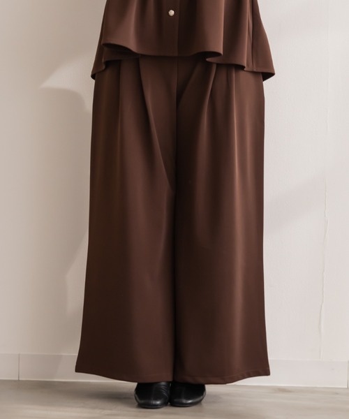 CLETTE(クレット)の「CLETTEオリジナルリップルビスチェ&ワイドパンツセットアップ(ワンピース・レディース・ブラック/チャコールグレー/ブラウン・4L/3L/LL)」の19枚目の写真