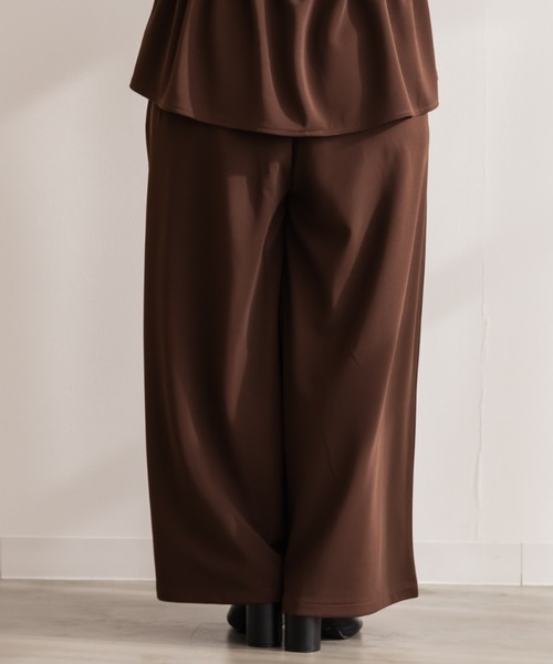 CLETTE(クレット)の「CLETTEオリジナルリップルビスチェ&ワイドパンツセットアップ(ワンピース・レディース・ブラック/チャコールグレー/ブラウン・4L/3L/LL)」の21枚目の写真
