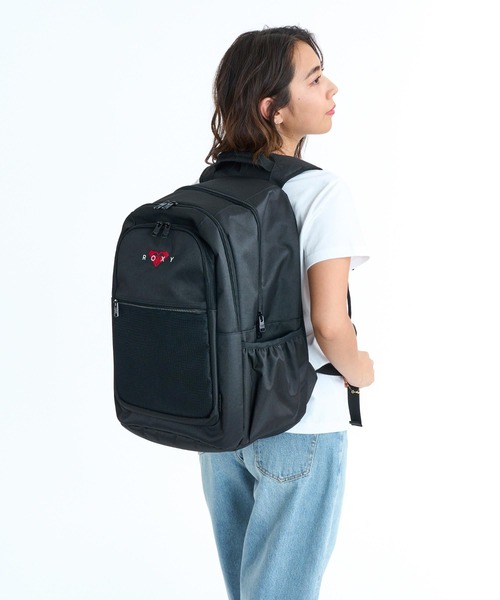 ROXY(ロキシー)の「ROXY ウィメンズ GO OUT PLUS Ⅱ バックパック/リュック 【2026年春夏モデル】/ロキシー撥水素材リュックサック(バックパック/リュック・レディース・グレー/レッド・FREE)」の2枚目の写真