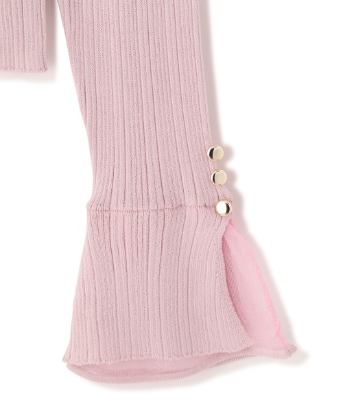 JILL by JILL STUART(ジルバイジルスチュアート)の「袖シアースリットニット(ニット/セーター・レディース・ピンク/ブラック/グレー/ホワイト・FREE)」の16枚目の写真