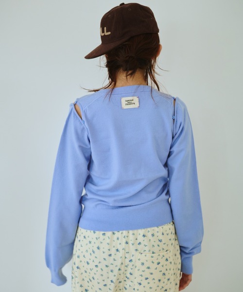 common gull products.（コモンガルプロダクツ）の「脱ぎかけのニット（ニット/セーター・レディース・ネイビー/ブルー系/ピンク系・SMALL/MEDIUM/LARGE）」の6枚目の写真