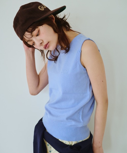 common gull products.（コモンガルプロダクツ）の「脱ぎかけのニット（ニット/セーター・レディース・ネイビー/ブルー系/ピンク系・SMALL/MEDIUM/LARGE）」の9枚目の写真