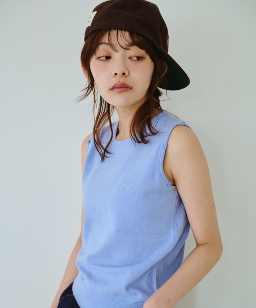 common gull products.（コモンガルプロダクツ）の「脱ぎかけのニット（ニット/セーター・レディース・ネイビー/ブルー系/ピンク系・SMALL/MEDIUM/LARGE）」の10枚目の写真