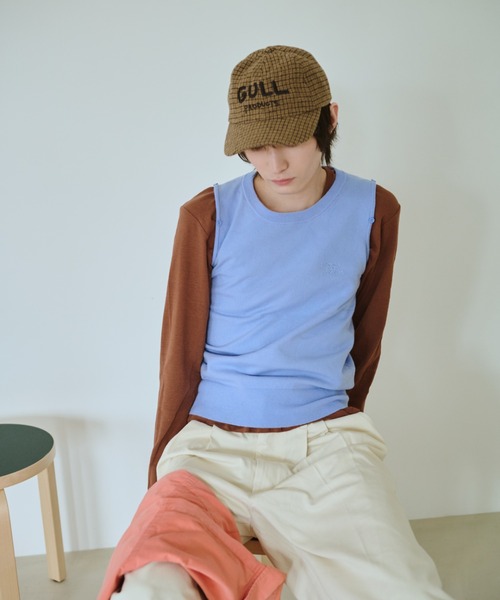 common gull products.（コモンガルプロダクツ）の「脱ぎかけのニット（ニット/セーター・レディース・ネイビー/ブルー系/ピンク系・SMALL/MEDIUM/LARGE）」の12枚目の写真