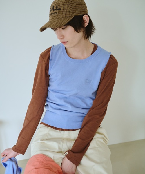 common gull products.（コモンガルプロダクツ）の「脱ぎかけのニット（ニット/セーター・レディース・ネイビー/ブルー系/ピンク系・SMALL/MEDIUM/LARGE）」の14枚目の写真