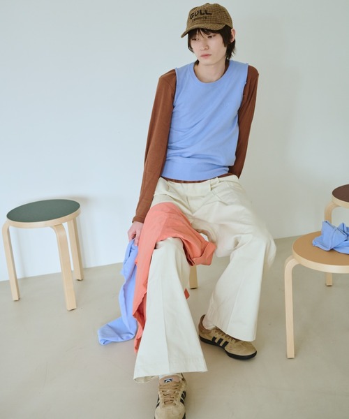 common gull products.（コモンガルプロダクツ）の「脱ぎかけのニット（ニット/セーター・レディース・ネイビー/ブルー系/ピンク系・SMALL/MEDIUM/LARGE）」の15枚目の写真