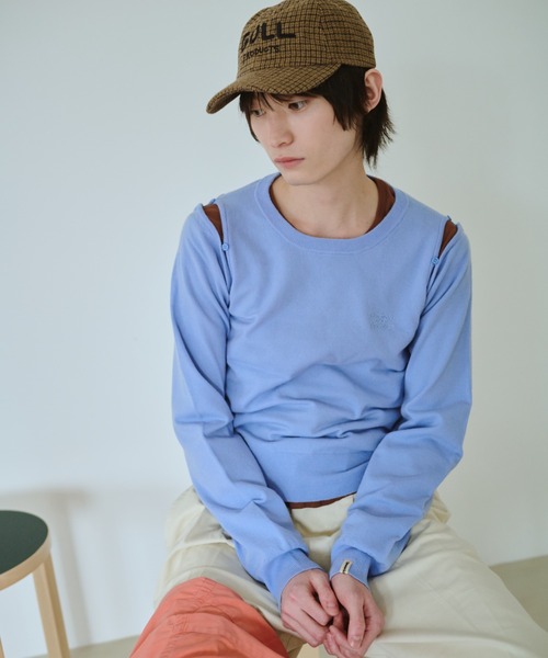 common gull products.（コモンガルプロダクツ）の「脱ぎかけのニット（ニット/セーター・レディース・ネイビー/ブルー系/ピンク系・SMALL/MEDIUM/LARGE）」の18枚目の写真