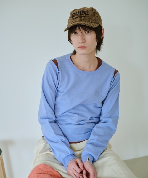 common gull products.（コモンガルプロダクツ）の「脱ぎかけのニット（ニット/セーター・レディース・ネイビー/ブルー系/ピンク系・SMALL/MEDIUM/LARGE）」の19枚目の写真