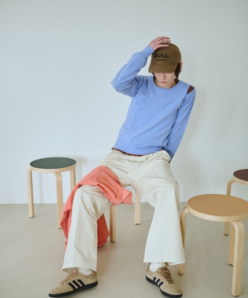 common gull products.（コモンガルプロダクツ）の「脱ぎかけのニット（ニット/セーター・レディース・ネイビー/ブルー系/ピンク系・SMALL/MEDIUM/LARGE）」の22枚目の写真