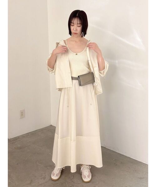 LAGUNAMOON（ラグナムーン）の「コントラストサーキュラースカート 【春服】【セットアップ対応】（スカート・レディース・ライトブルー/ホワイト・MEDIUM/SMALL）」の14枚目の写真