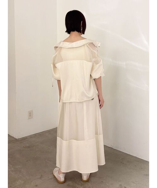 LAGUNAMOON（ラグナムーン）の「コントラストサーキュラースカート 【春服】【セットアップ対応】（スカート・レディース・ライトブルー/ホワイト・MEDIUM/SMALL）」の16枚目の写真