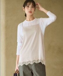 23区（ニジュウサンク）の「サテンレースキャミソール（キャミソール）」