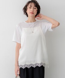 23区（ニジュウサンク）の「サテンレースキャミソール（キャミソール）」