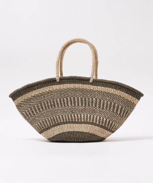 The Bagmati（ザバグマティ）の「【BAGMATI / バグマティ】アバカバスケット L / トートかごバッグ（かごバッグ・レディース・グレー/モカ・フリー）」の3枚目の写真