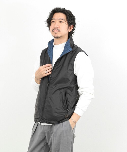 TAION(タイオン)の「【TAION/タイオン】NON DOWN MILITARY R/S HI NECK VEST 26SS(ベスト・メンズ・ブラック・S/M/L)」の4枚目の写真