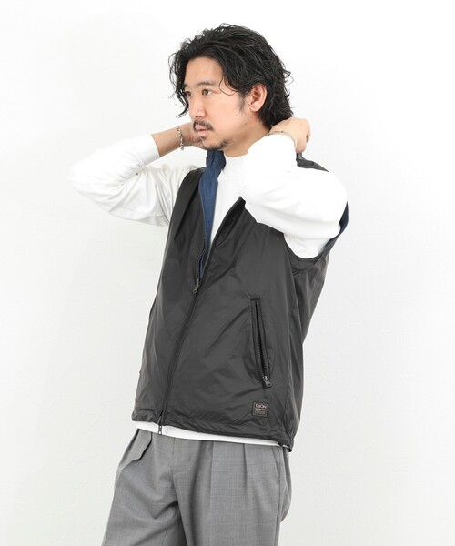 TAION(タイオン)の「【TAION/タイオン】NON DOWN MILITARY R/S HI NECK VEST 26SS(ベスト・メンズ・ブラック・S/M/L)」の5枚目の写真