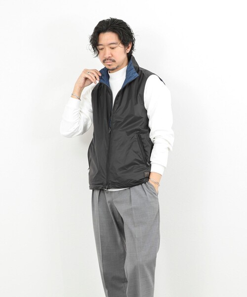 TAION(タイオン)の「【TAION/タイオン】NON DOWN MILITARY R/S HI NECK VEST 26SS(ベスト・メンズ・ブラック・S/M/L)」の8枚目の写真