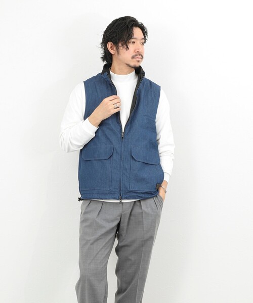 TAION(タイオン)の「【TAION/タイオン】NON DOWN MILITARY R/S HI NECK VEST 26SS(ベスト・メンズ・ブラック・S/M/L)」の21枚目の写真