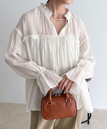 fredy emue | LINEN混シアー楊柳ブラウス(シャツ/ブラウス)