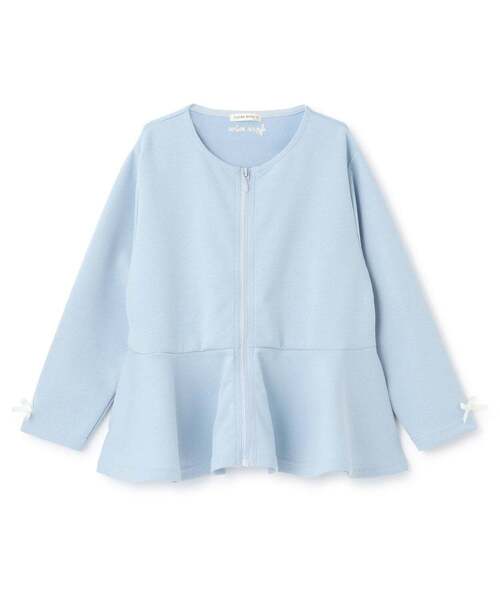 Lycee mine（リセマイン）の「【スクール対応】【パフスウェット】ペプラムフルジップアップ（パーカー・キッズ・アイボリー/ブラック/サックスブルー・150cm/140cm/130cm/120cm/100cm/110cm）」の17枚目の写真