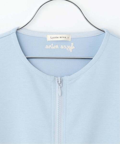 Lycee mine（リセマイン）の「【スクール対応】【パフスウェット】ペプラムフルジップアップ（パーカー・キッズ・アイボリー/ブラック/サックスブルー・150cm/140cm/130cm/120cm/100cm/110cm）」の15枚目の写真