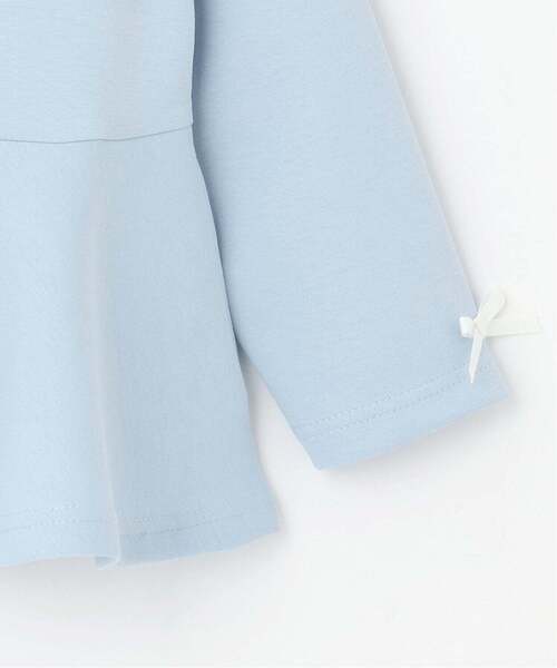 Lycee mine（リセマイン）の「【スクール対応】【パフスウェット】ペプラムフルジップアップ（パーカー・キッズ・アイボリー/ブラック/サックスブルー・150cm/140cm/130cm/120cm/100cm/110cm）」の14枚目の写真