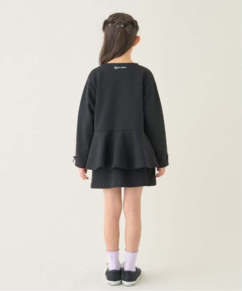 Lycee mine（リセマイン）の「【スクール対応】【パフスウェット】ペプラムフルジップアップ（パーカー・キッズ・アイボリー/ブラック/サックスブルー・150cm/140cm/130cm/120cm/100cm/110cm）」の22枚目の写真