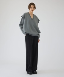 【RIM.ARK/リムアーク】Side open oversized knit PO/サイドオープンオーバーサイズニットプルオーバー