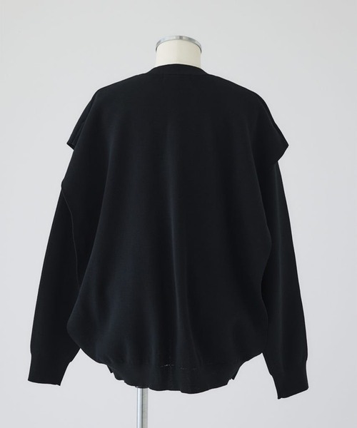 RIM.ARK(リムアーク)の「【RIM.ARK/リムアーク】Side open oversized knit PO/サイドオープンオーバーサイズニットプルオーバー(ニット/セーター・レディース・ブラック/グレー・FREE)」の18枚目の写真