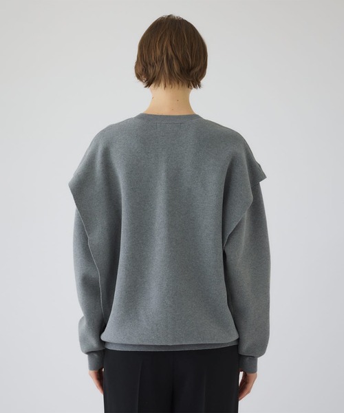 RIM.ARK(リムアーク)の「【RIM.ARK/リムアーク】Side open oversized knit PO/サイドオープンオーバーサイズニットプルオーバー(ニット/セーター・レディース・ブラック/グレー・FREE)」の9枚目の写真