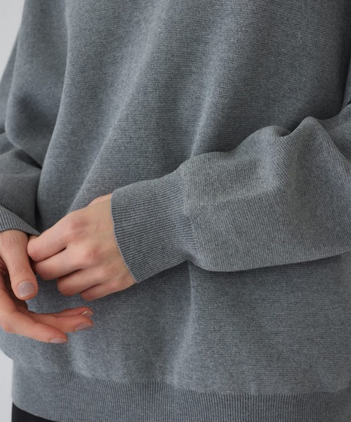 RIM.ARK(リムアーク)の「【RIM.ARK/リムアーク】Side open oversized knit PO/サイドオープンオーバーサイズニットプルオーバー(ニット/セーター・レディース・ブラック/グレー・FREE)」の13枚目の写真