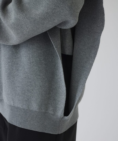 RIM.ARK(リムアーク)の「【RIM.ARK/リムアーク】Side open oversized knit PO/サイドオープンオーバーサイズニットプルオーバー(ニット/セーター・レディース・ブラック/グレー・FREE)」の15枚目の写真