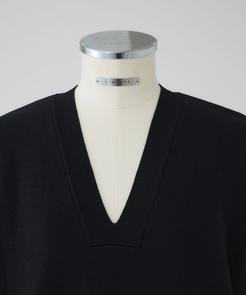 RIM.ARK(リムアーク)の「【RIM.ARK/リムアーク】Side open oversized knit PO/サイドオープンオーバーサイズニットプルオーバー(ニット/セーター・レディース・ブラック/グレー・FREE)」の19枚目の写真