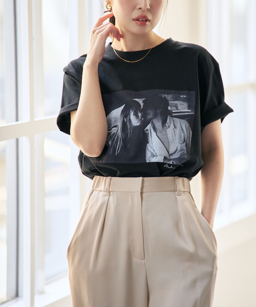 Couture d'adam(クチュールドアダム)の「COUTURE D'ADAM/クチュールドアダム T-shirt/Jane&Serge in Taxi(Tシャツ/カットソー・レディース・ホワイト/ブラック・38)」の3枚目の写真