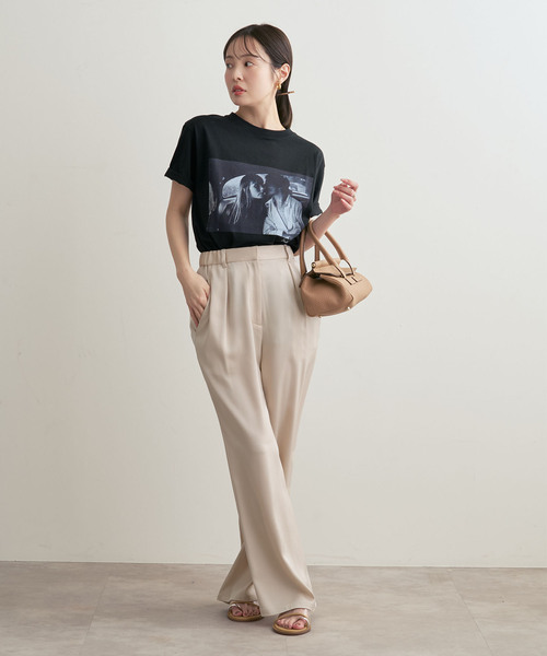 Couture d'adam(クチュールドアダム)の「COUTURE D'ADAM/クチュールドアダム T-shirt/Jane&Serge in Taxi(Tシャツ/カットソー・レディース・ホワイト/ブラック・38)」の3枚目の写真