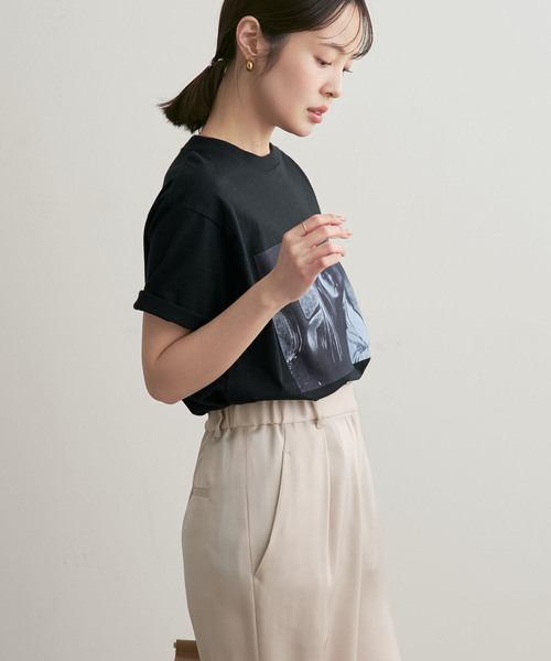 Couture d'adam(クチュールドアダム)の「COUTURE D'ADAM/クチュールドアダム T-shirt/Jane&Serge in Taxi(Tシャツ/カットソー・レディース・ホワイト/ブラック・38)」の6枚目の写真