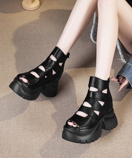 Miniministore(ミニミニストア)の「グラディエーター サンダル 厚底サンダル(サンダル・レディース・ブラック・23.0cm/22.5cm/24.5cm/24.0cm/23.5cm)」の2枚目の写真