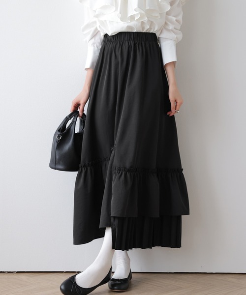 SUGAR BISKET(シュガービスケット)の「アシンメトリーデザインスカート(スカート・レディース・ベージュ/ブラック・フリー)」の5枚目の写真