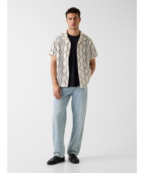 Guess(ゲス)の「CARTER Geo Crochet Shirt シャツ(シャツ/ブラウス・メンズ・ベージュ・SMALL/X-LARGE/XX-LARGE/MEDIUM/LARGE)」の4枚目の写真