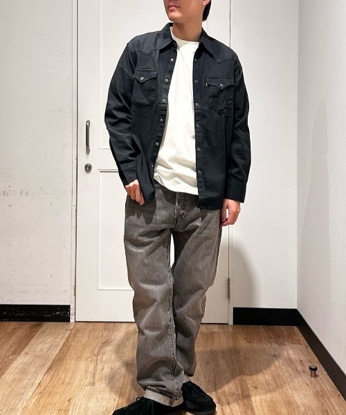 Levi's(リーバイス)の「Levi's ウェスタンシャツ(シャツ/ブラウス・メンズ・ブラック・L/M/S)」の4枚目の写真