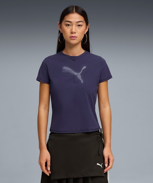 PUMA（プーマ）の「PUMA プーマ ウィメンズ DARE TO スリム ハーフジップ ラップ ニット グラフィ（Tシャツ/カットソー・レディース・プラム/ブラック/ブラウン系その他5・LARGE/MEDIUM/X-LARGE/SMALL）」の3枚目の写真