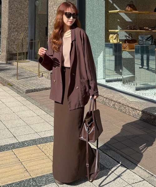 classicalelf（クラシカルエルフ）の「《marina×クラシカルエルフコラボ》バックスリットで動きやすい。ストレスフリーな穿き心地。ウエストリボンIラインスカート（スカート・レディース・ブラック/ブラウン・X-LARGE/SMALL/MEDIUM/LARGE）」の19枚目の写真
