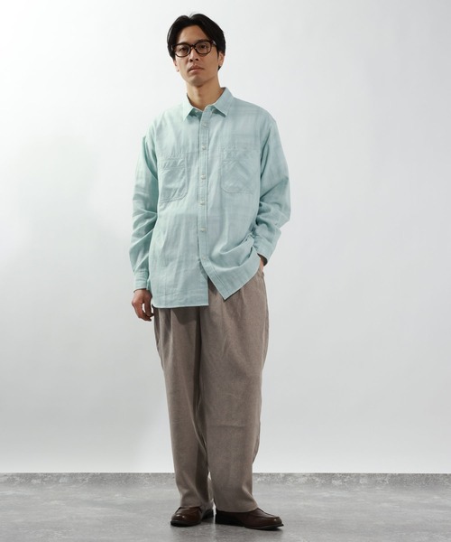 BAYFLOW（ベイフロー）の「ワイドイージースラックス（スラックス・メンズ・ベージュ/ネイビー・LARGE/MEDIUM）」の6枚目の写真