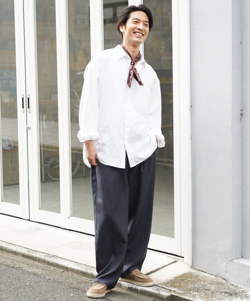 BAYFLOW（ベイフロー）の「ワイドイージースラックス（スラックス・メンズ・ベージュ/ネイビー・LARGE/MEDIUM）」の12枚目の写真