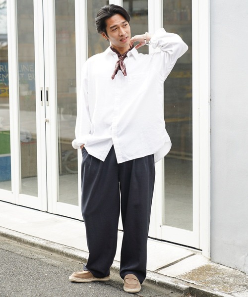 BAYFLOW（ベイフロー）の「ワイドイージースラックス（スラックス・メンズ・ベージュ/ネイビー・LARGE/MEDIUM）」の13枚目の写真