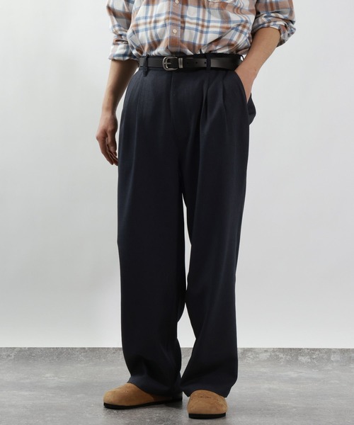 BAYFLOW（ベイフロー）の「ワイドイージースラックス（スラックス・メンズ・ベージュ/ネイビー・LARGE/MEDIUM）」の15枚目の写真