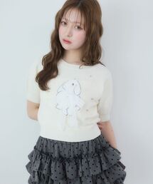 MAJESTIC LEGON | リボン×キラキラうさぎニット(ニット/セーター)