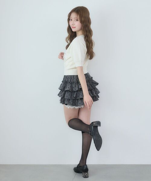 MAJESTIC LEGON（マジェスティックレゴン）の「リボン×キラキラうさぎニット（ニット/セーター・レディース・アイボリー/グレー/ピンク・MEDIUM）」の8枚目の写真